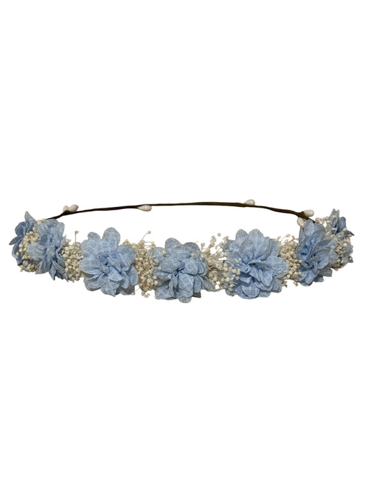 Corona flores Cloe - Azul Cielo