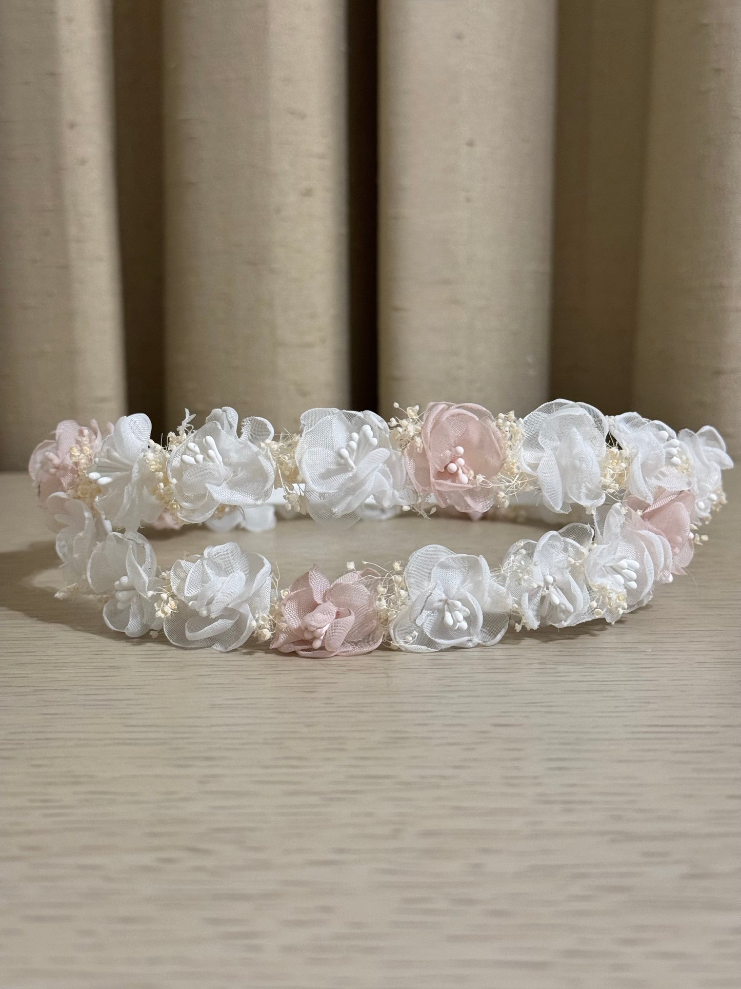 Corona flores Carola - Rosa