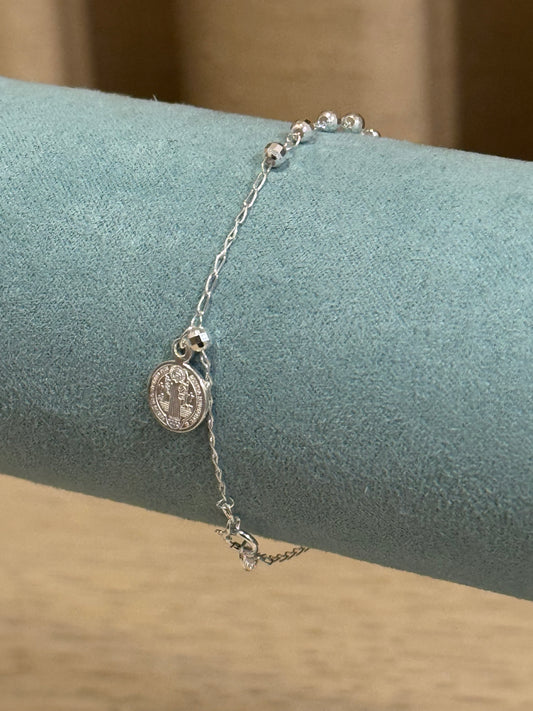 Pulsera Decenario San Benito de Plata