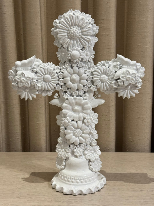 Cruz de Barro Vidriado 38 cm