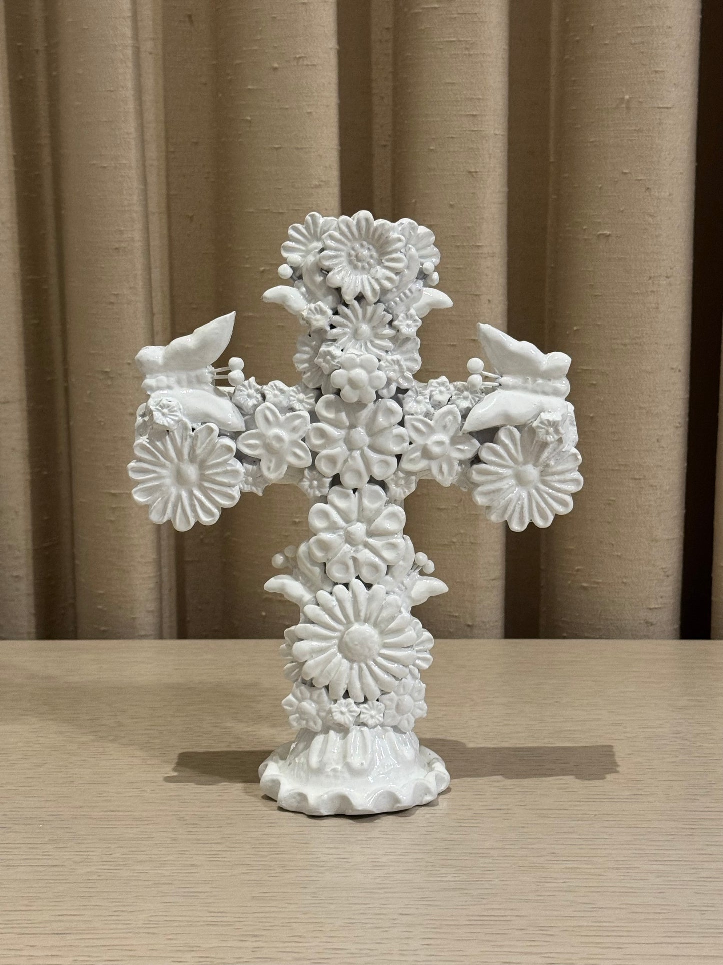 Cruz de Barro Vidriado 25 cm