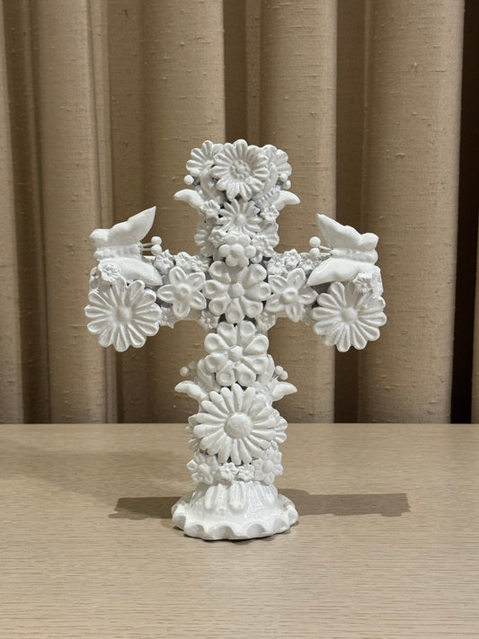 Cruz de Barro Vidriado 25 cm
