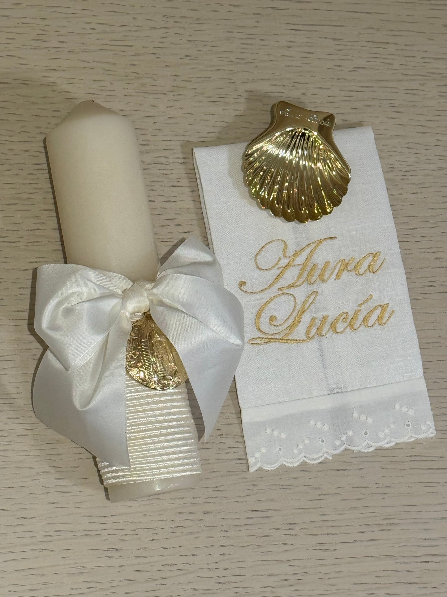 Set de Bautizo con Medalla de la Virgen de Guadalupe - Personalizado