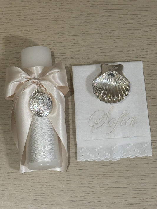 Set de Bautizo con Medalla de la Virgen de Guadalupe - Personalizado
