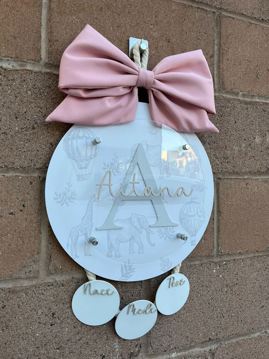 Letrero de bebé para Hospital - Niña