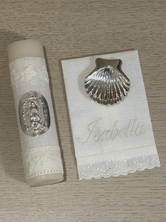 Set de Bautizo con Medalla de la Virgen de Guadalupe - Personalizado
