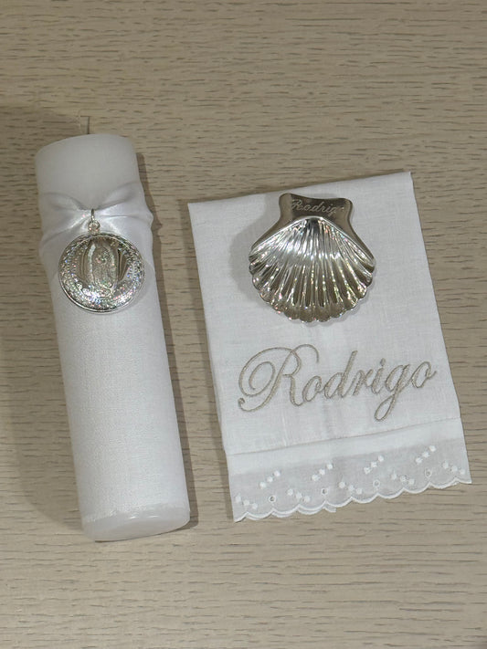 Set de Bautizo con Medalla de la Virgen de Guadalupe - Personalizado