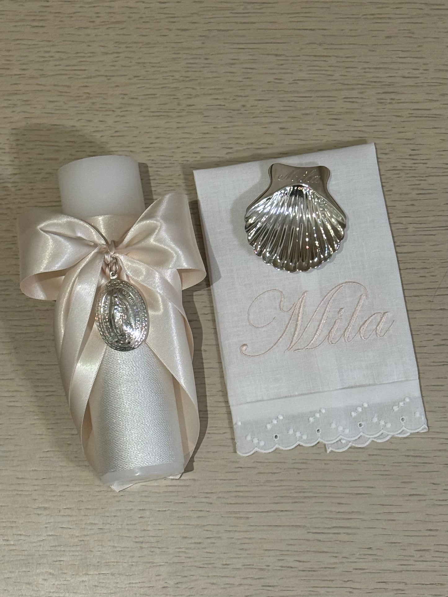 Set de Bautizo con Medalla de la Virgen de Guadalupe - Personalizado