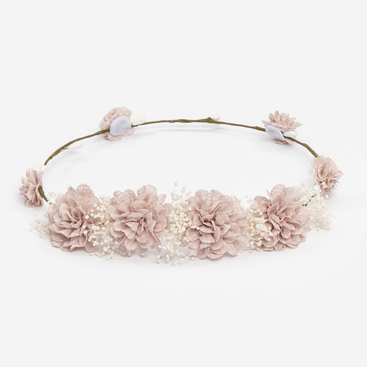 Corona flores Sofía - Rosa