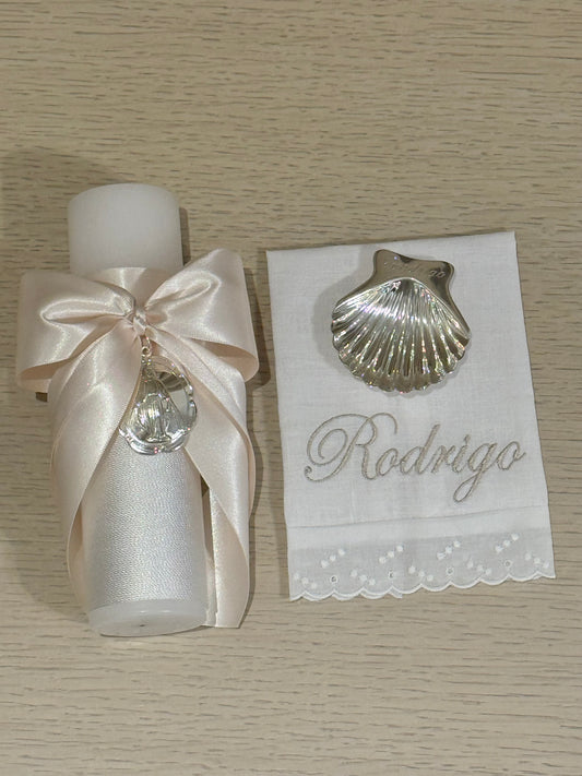 Set de Bautizo con Medalla de la Virgen Milagrosa - Personalizado
