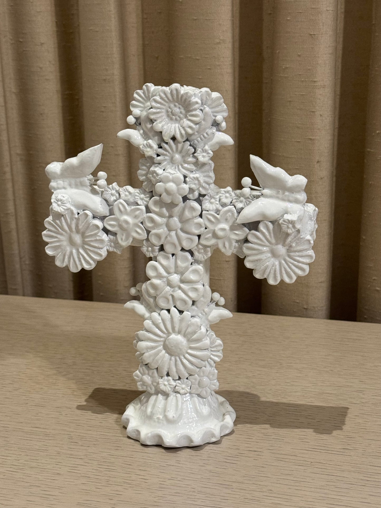 Cruz de Barro Vidriado 25 cm
