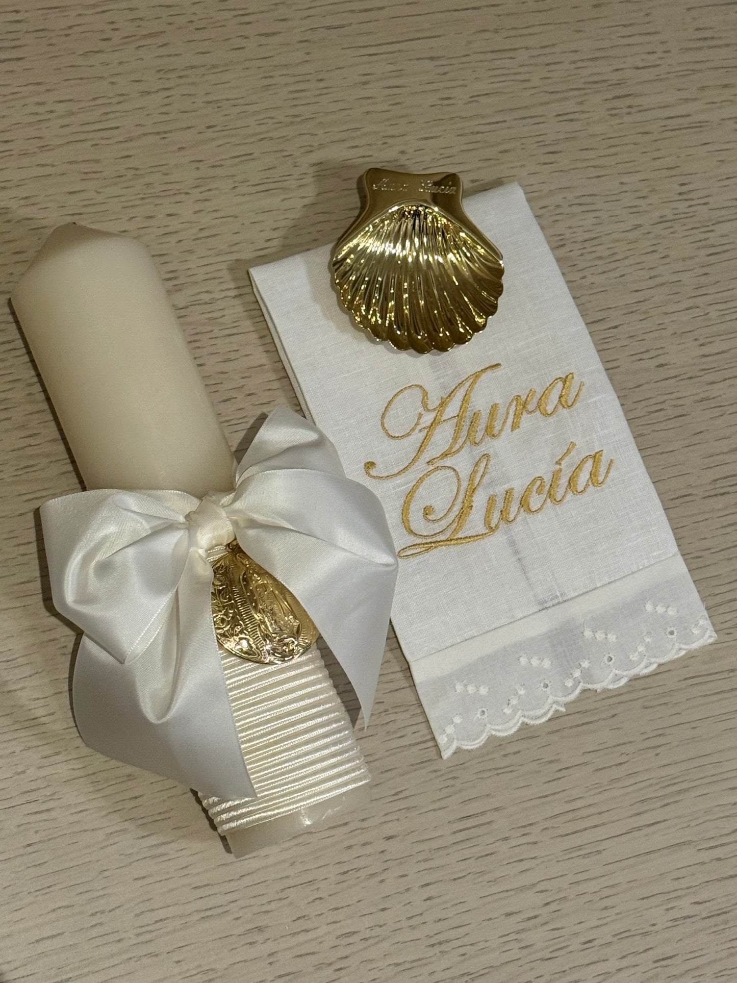 Set de Bautizo con Medalla de la Virgen de Guadalupe - Personalizado