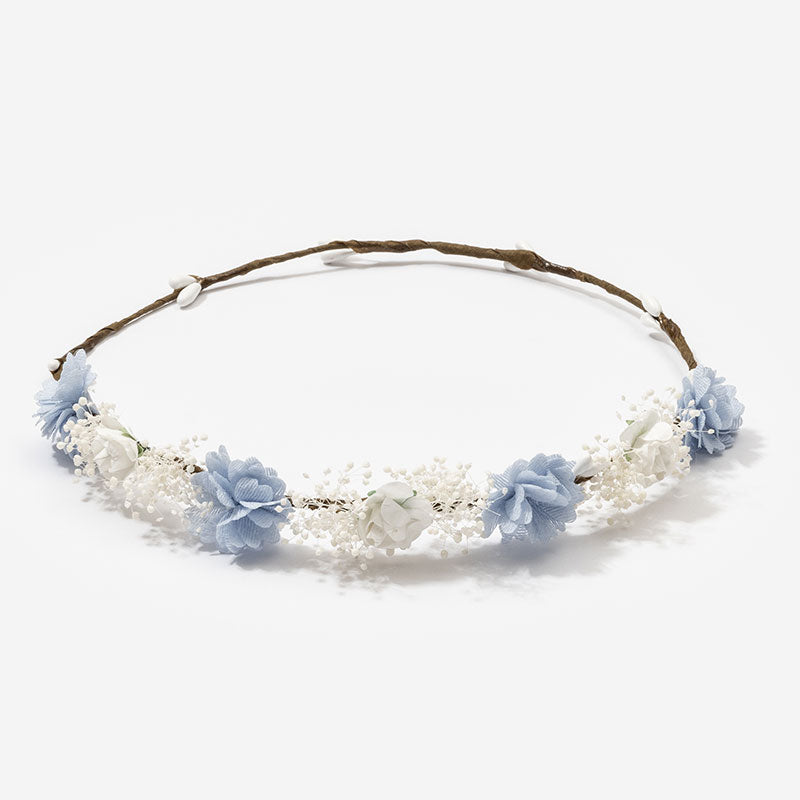 Corona flores Antonieta - Azul Cielo