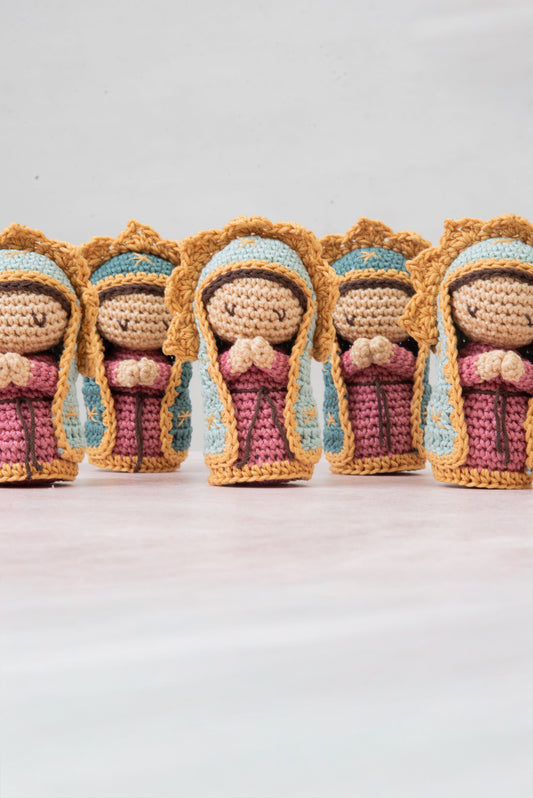 Virgencita de Guadalupe Crochet 12 cm / Paquete de 10 piezas