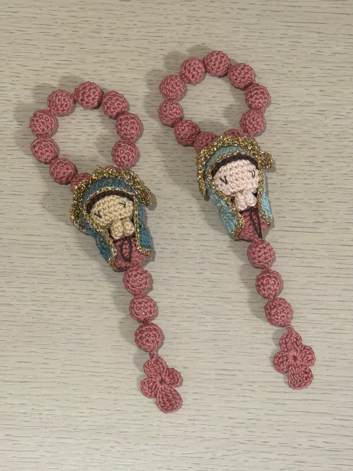 Decenario Virgen de Guadalupe Crochet / Paquete de 10 piezas