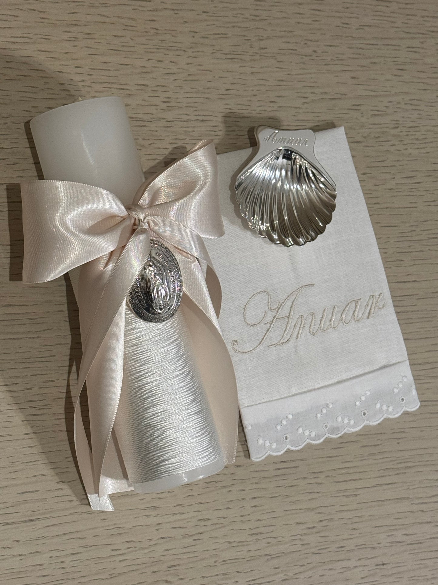 Kit de Bautizo con Medalla de la Virgen de Guadalupe - Personalizado