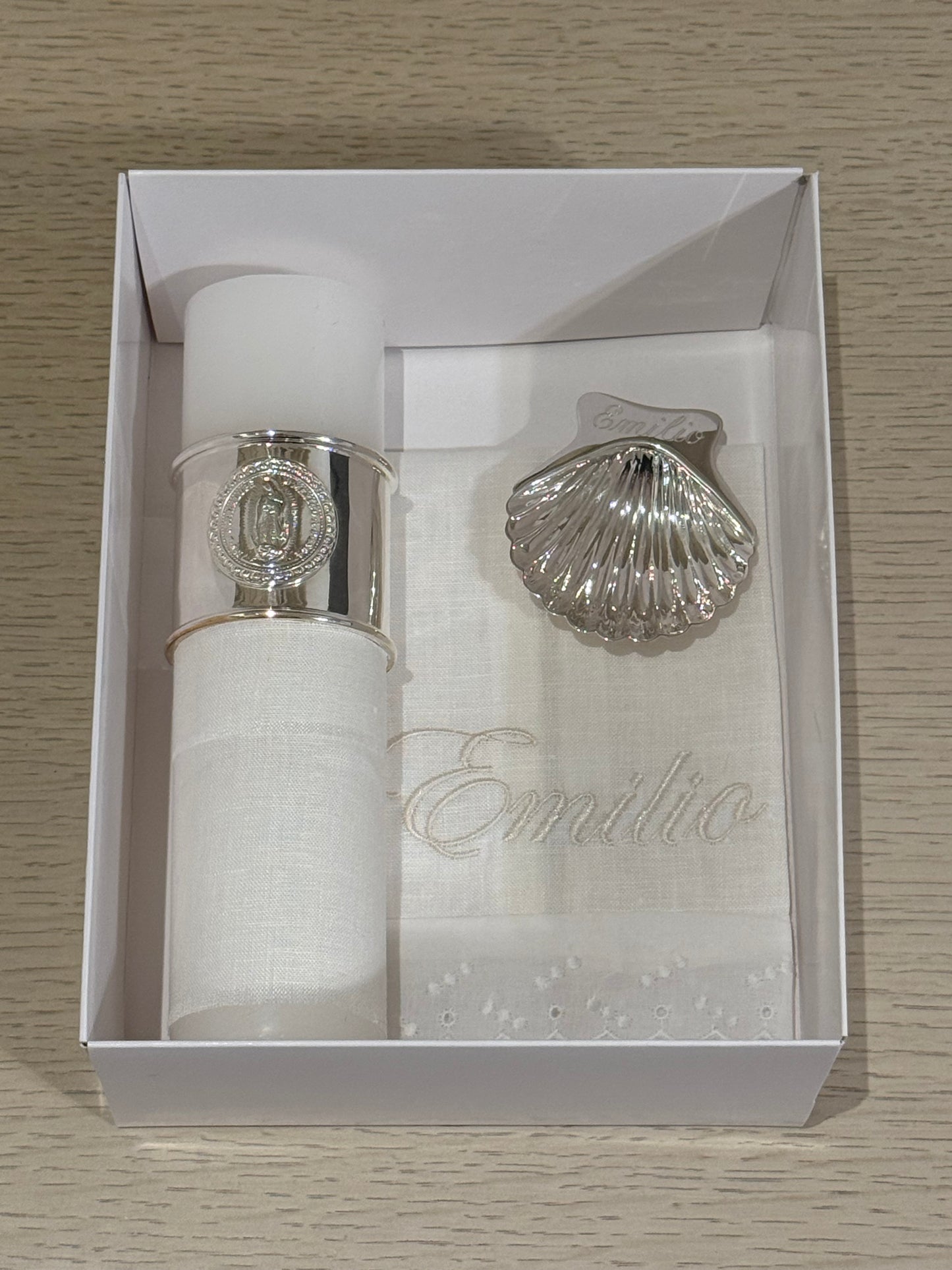 Kit de Bautizo con Anillo de la Virgen de Guadalupe - Personalizado