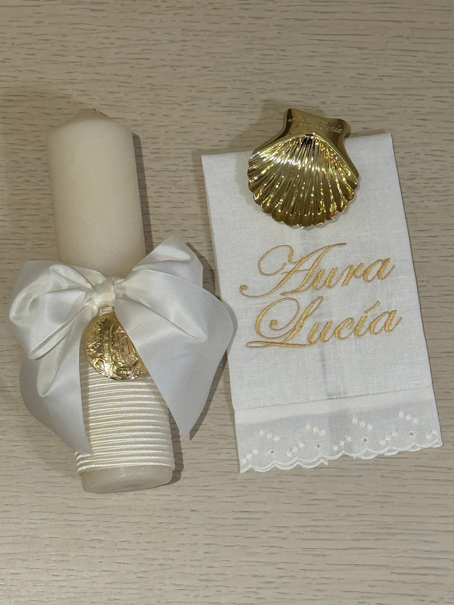 Set de Bautizo con Medalla de la Virgen de Guadalupe - Personalizado