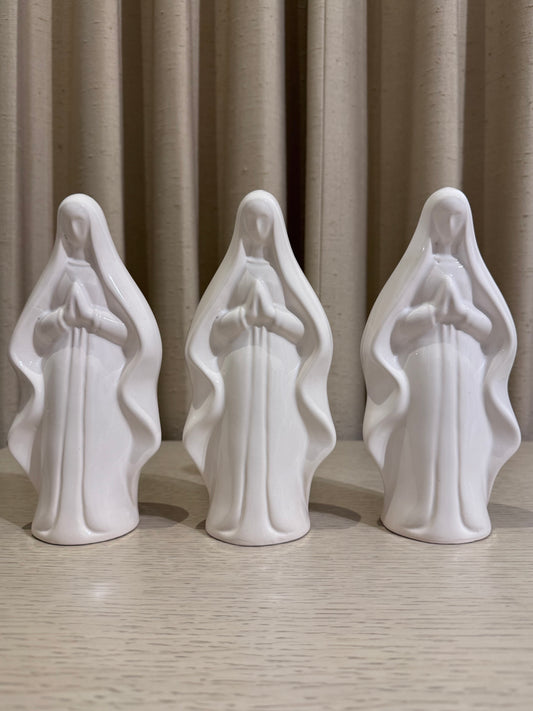 Virgen María de Cerámica 20 cm / Paquete de 10 piezas