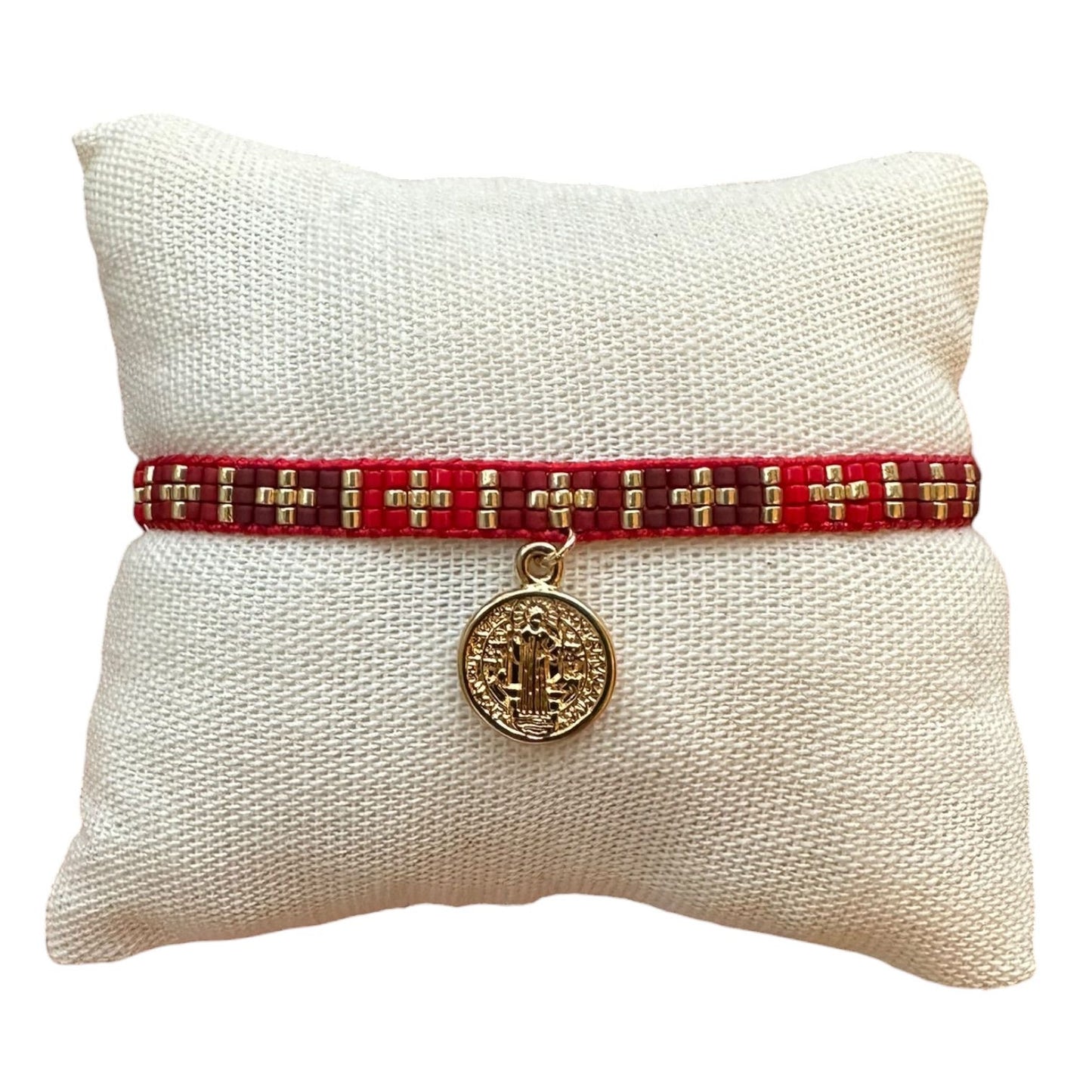 Pulsera brazalete de San Benito / Paquete de 10 piezas