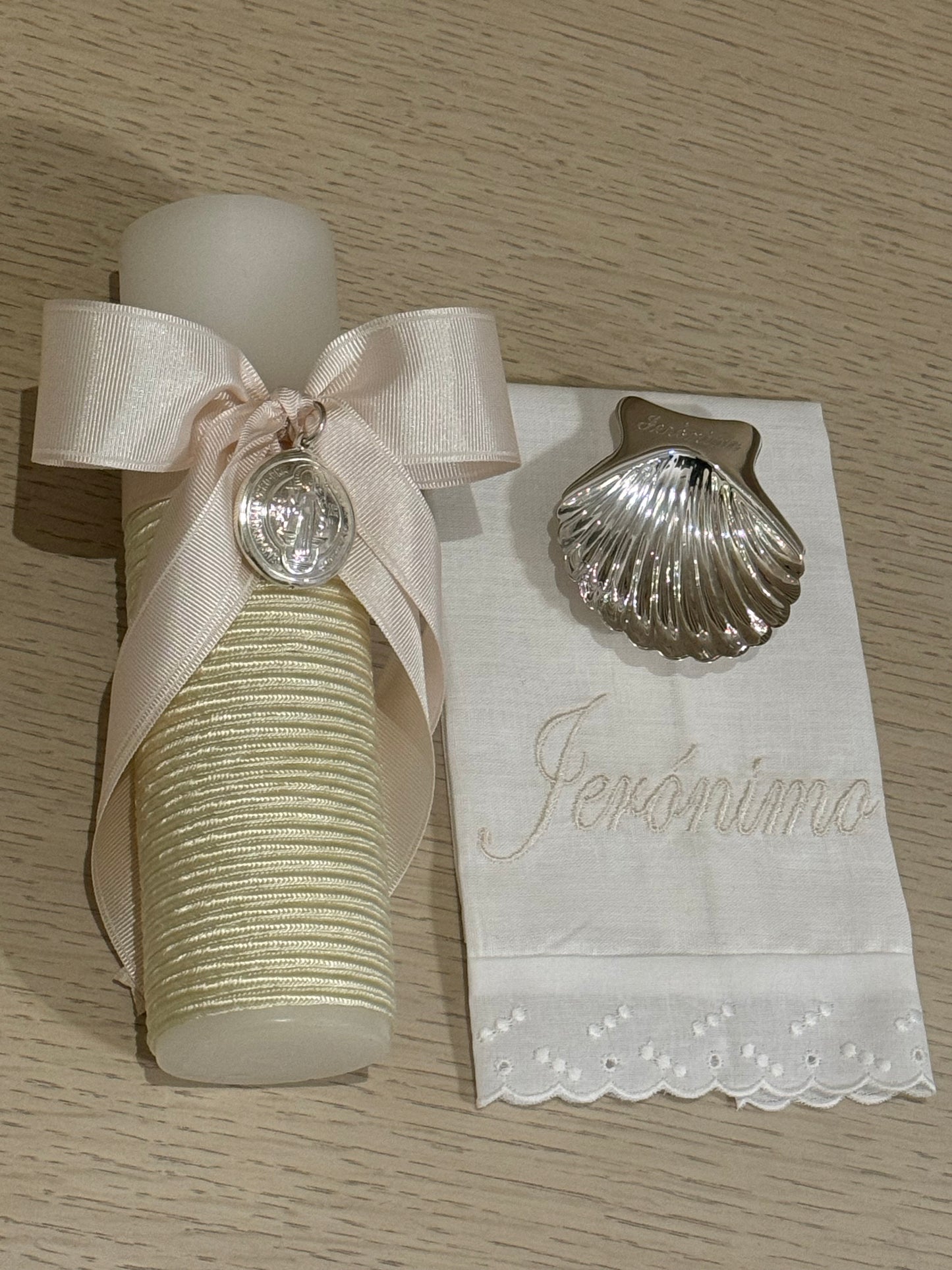Kit de Bautizo con Medalla de San Benito - Personalizado