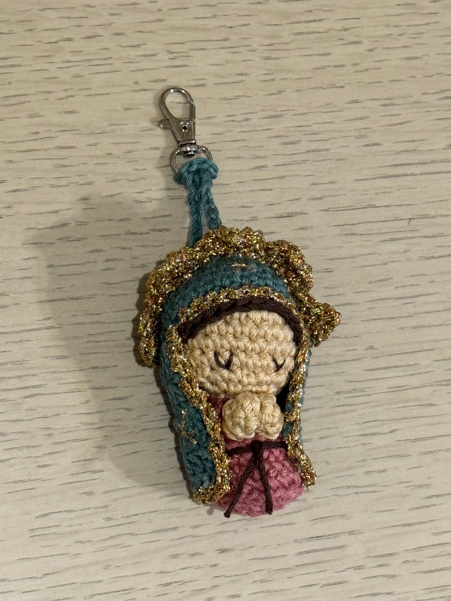 Llavero Virgen de Guadalupe Crochet / Paquete de 10 piezas