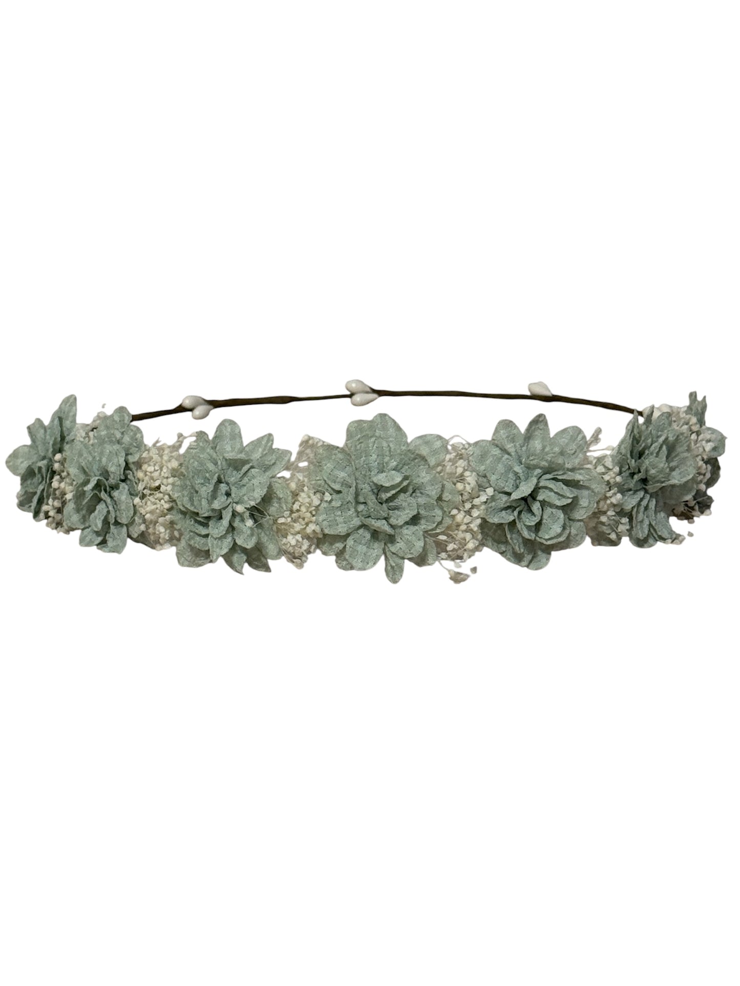 Corona flores Cloe - Verde Pastel