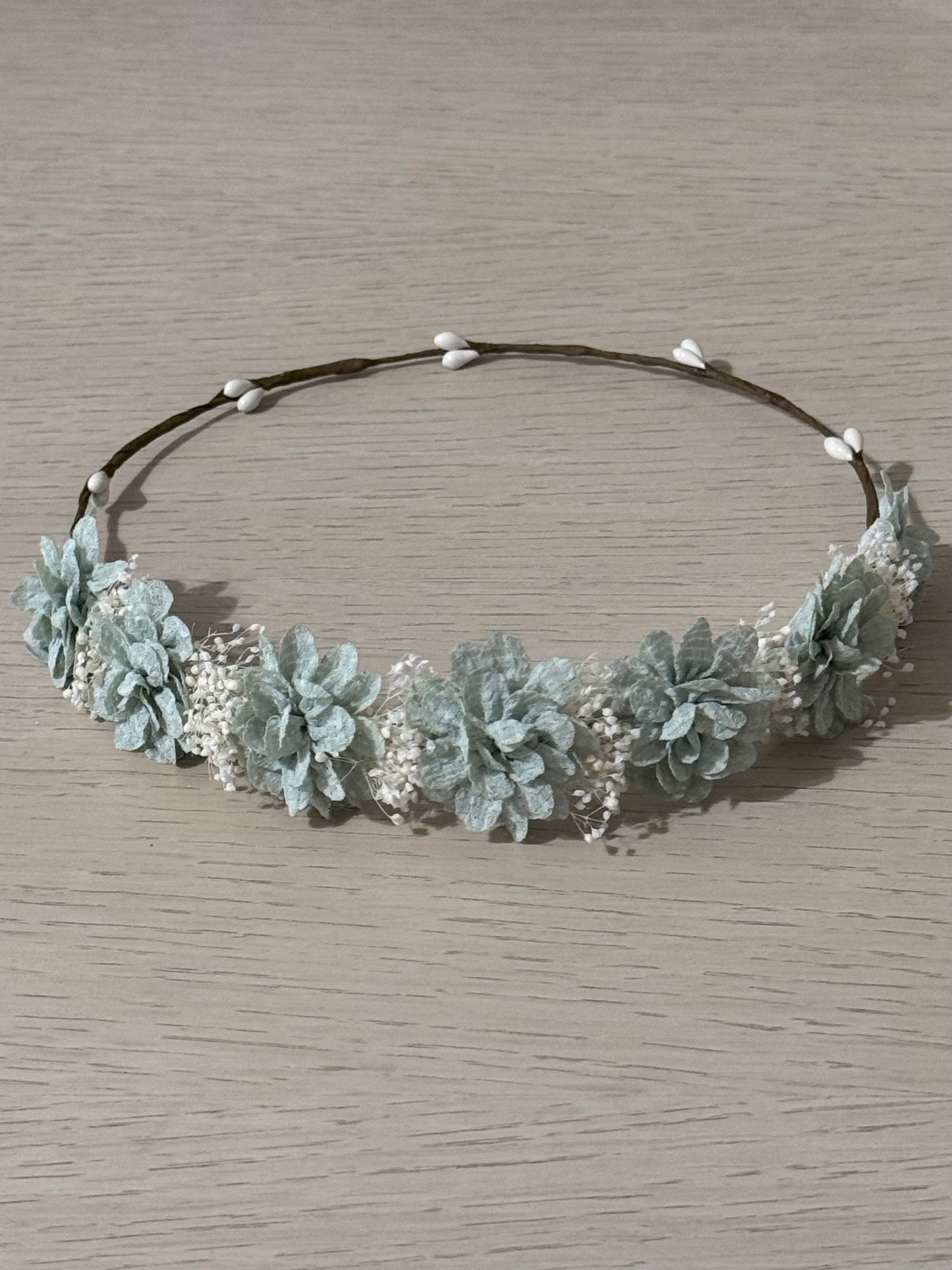 Corona flores Cloe - Verde Pastel