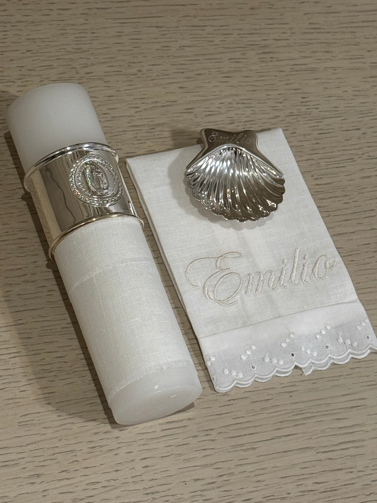 Kit de Bautizo con Anillo de la Virgen de Guadalupe - Personalizado