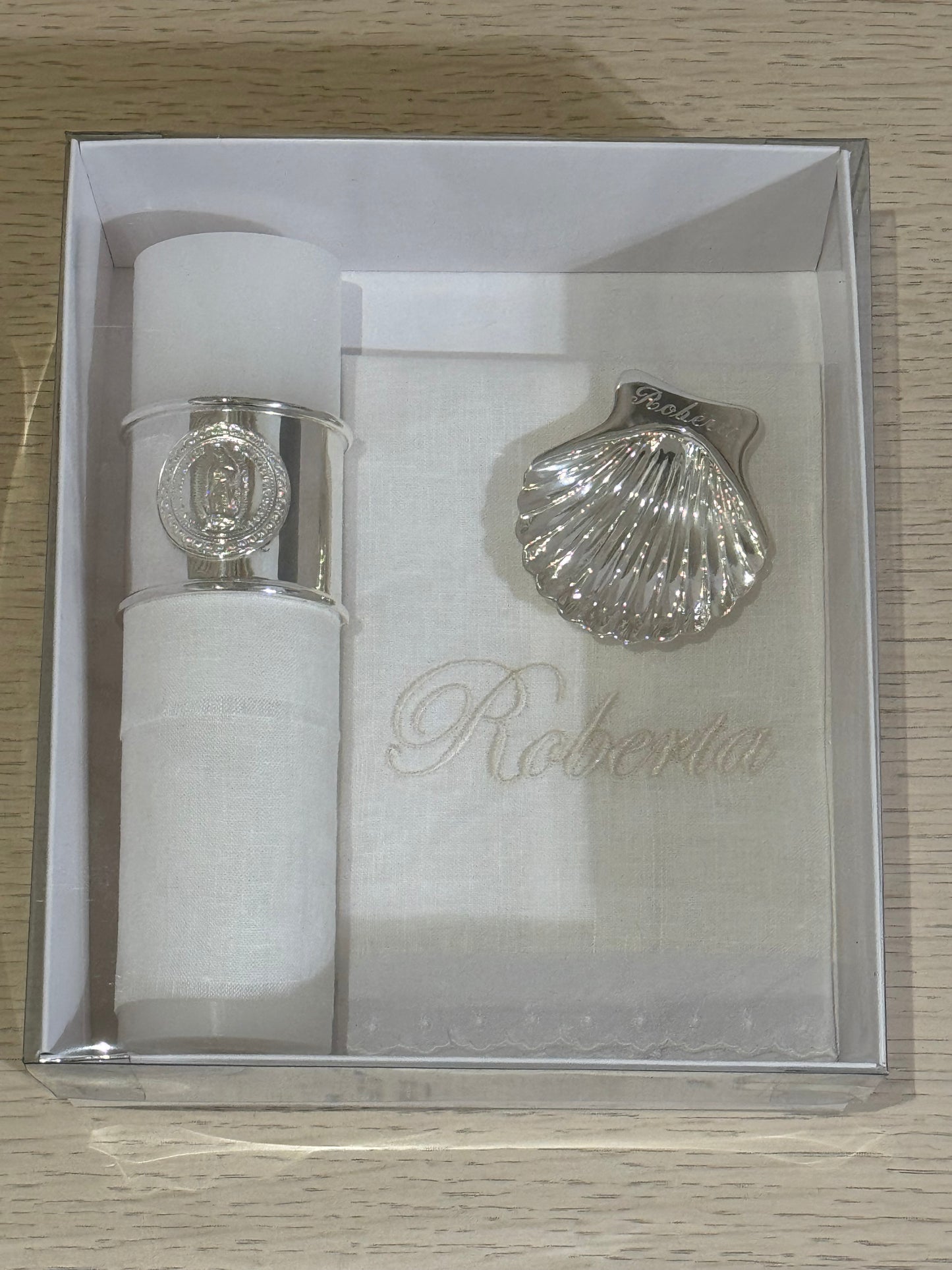 Kit de Bautizo con Anillo de la Virgen de Guadalupe - Personalizado