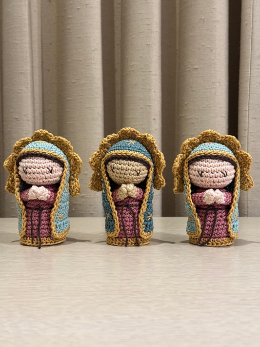 Virgencita de Guadalupe Crochet 12 cm / Paquete de 10 piezas