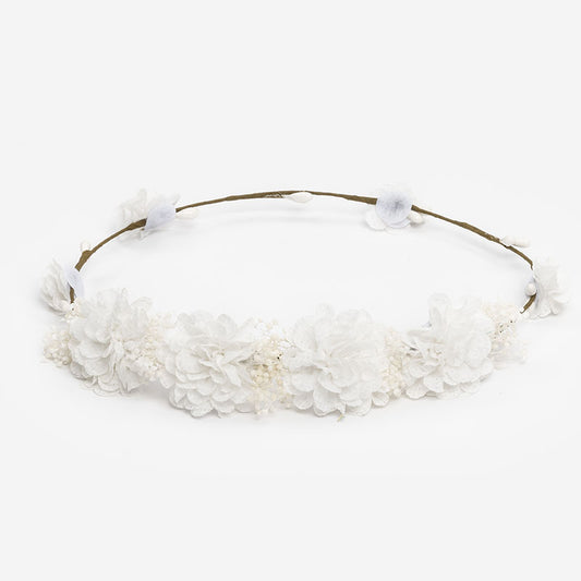 Corona flores Sofía - Blanca