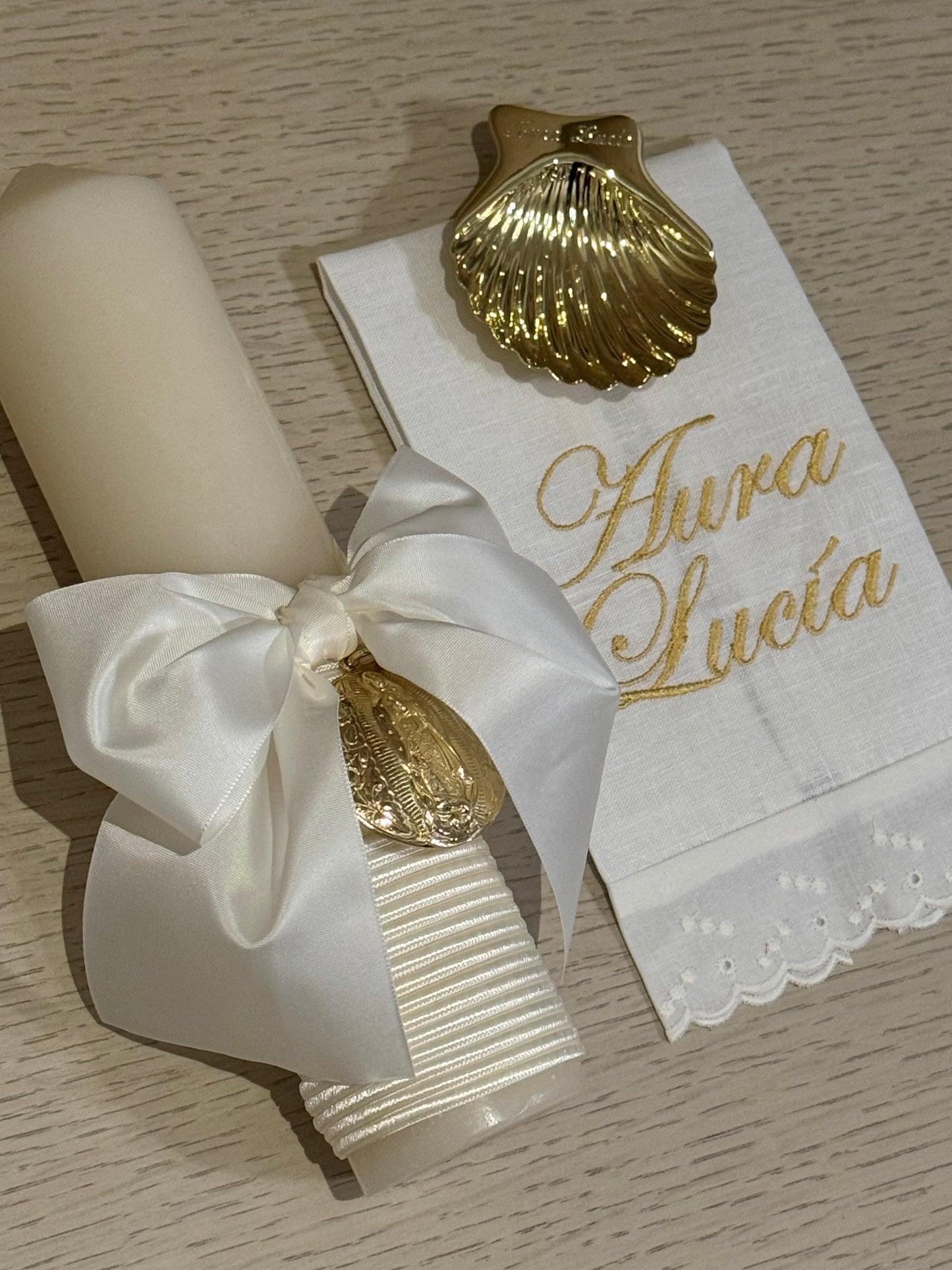 Set de Bautizo con Medalla de la Virgen de Guadalupe - Personalizado