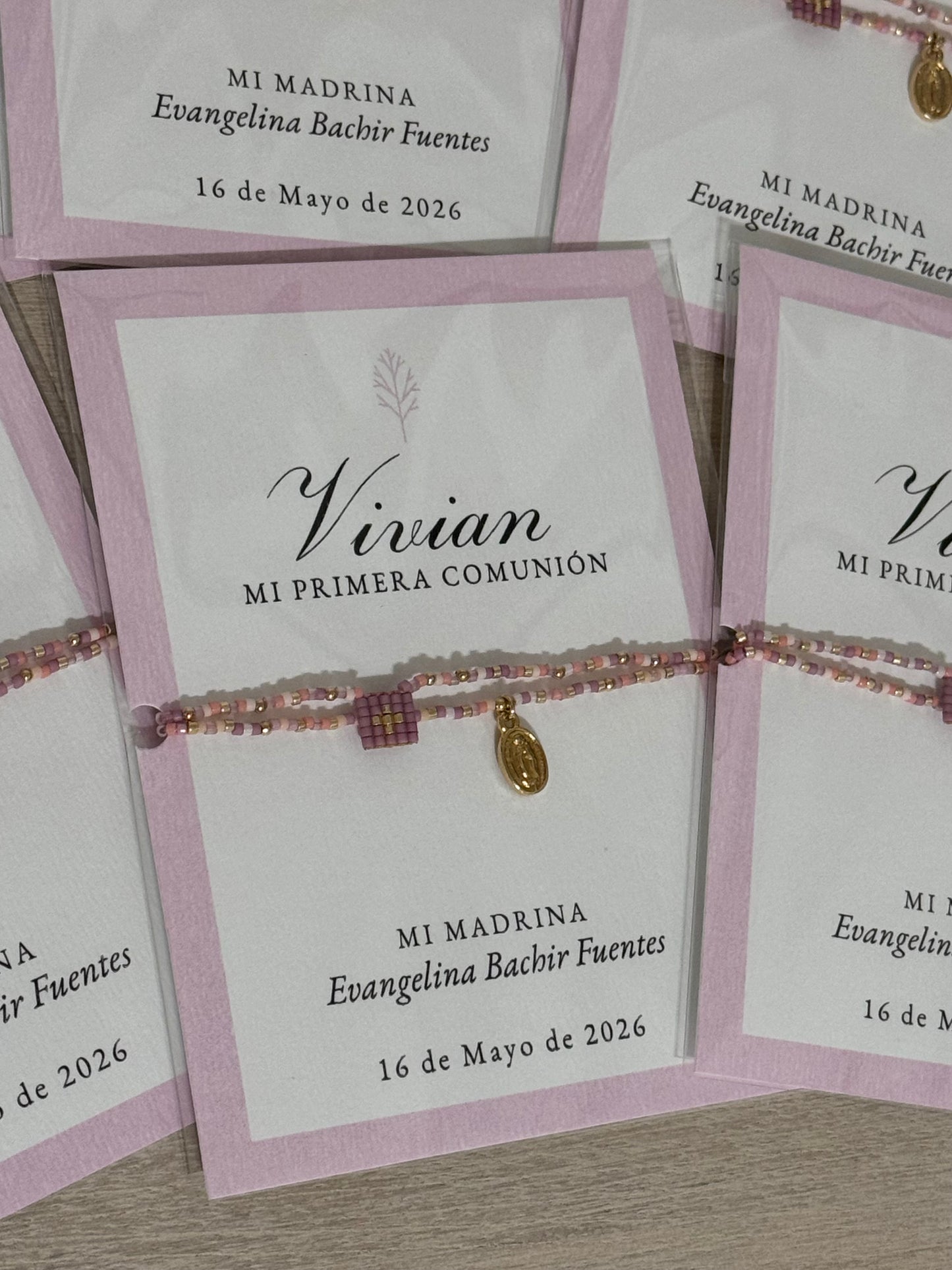 Pulsera doble Medalla y Cruz / Paquete de 10 piezas