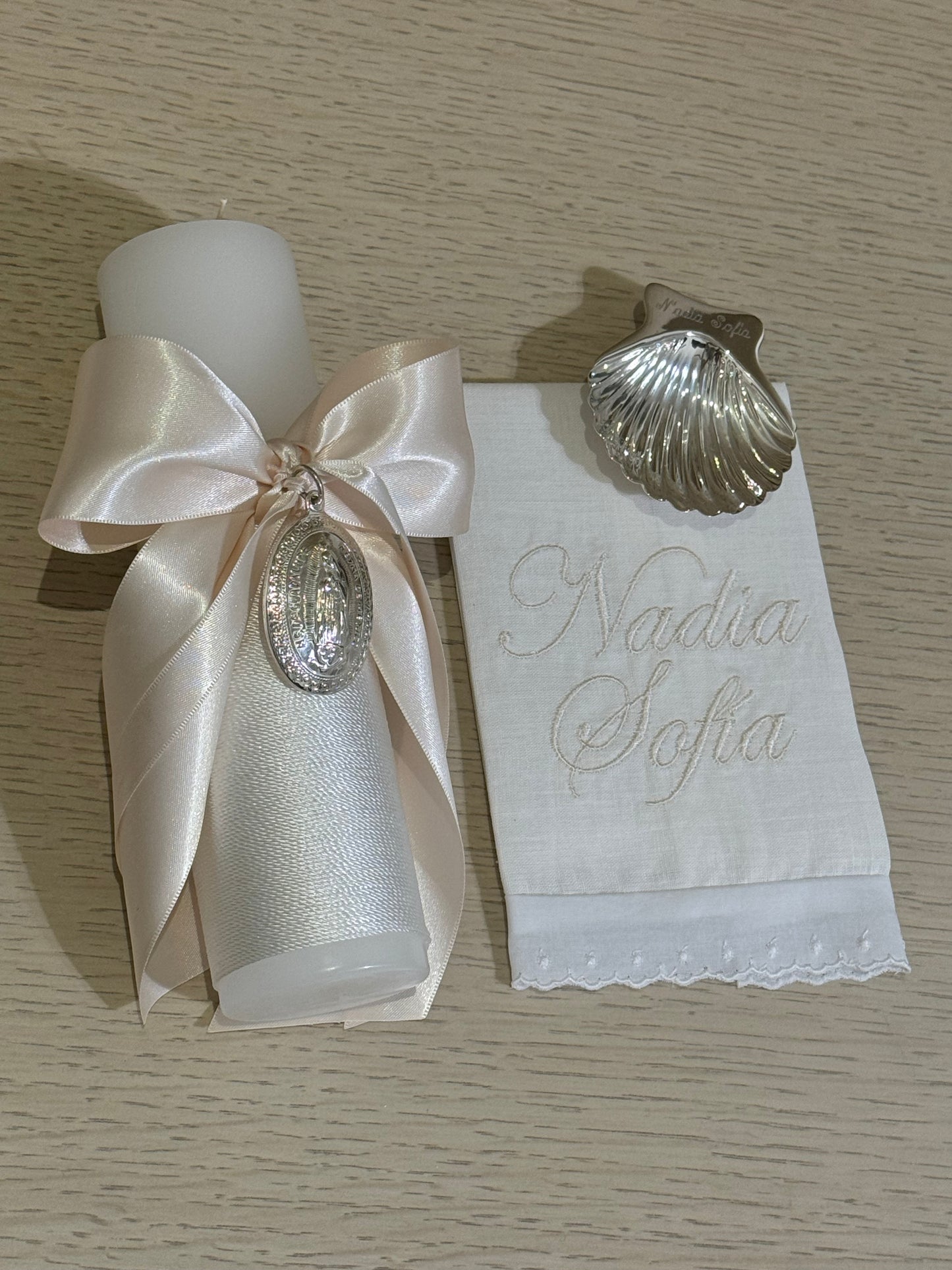 Kit de Bautizo con Medalla de la Virgen de Guadalupe - Personalizado