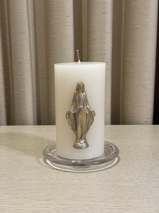 Cirio de Virgen Milagrosa Chico 8 x 15 cm