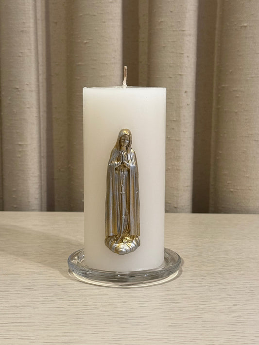 Cirio de Virgen de Fátima Chico 7 x 15 cm