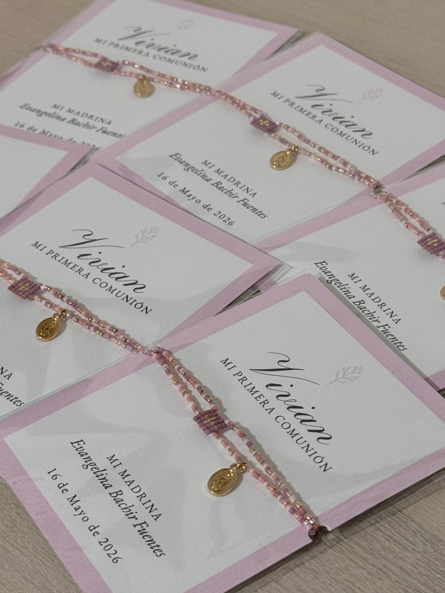 Pulsera doble Medalla y Cruz / Paquete de 10 piezas