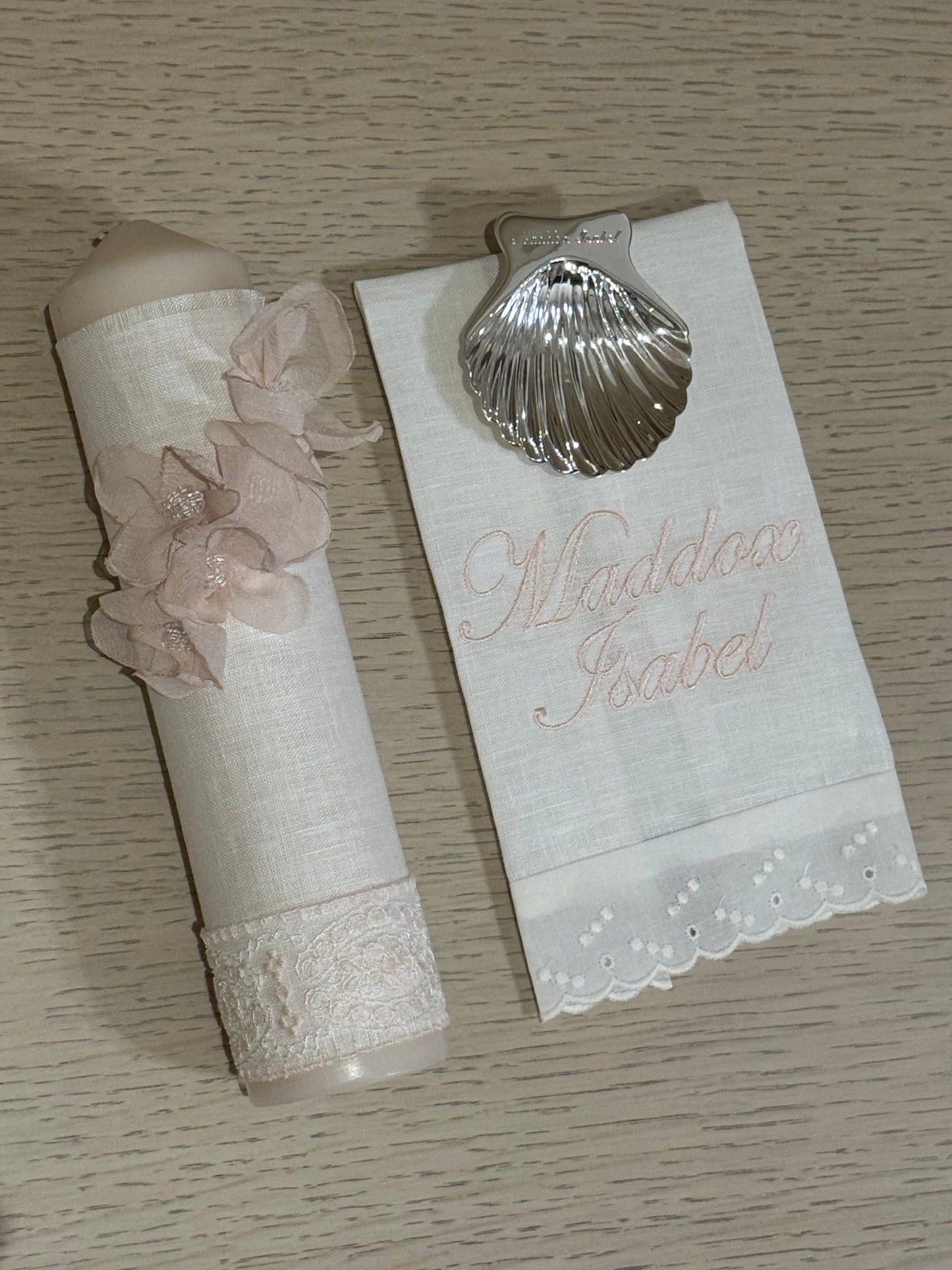 Set de Bautizo Flores - Personalizado