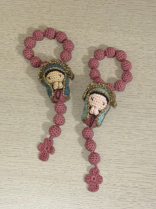 Decenario Virgen de Guadalupe Crochet / Paquete de 10 piezas