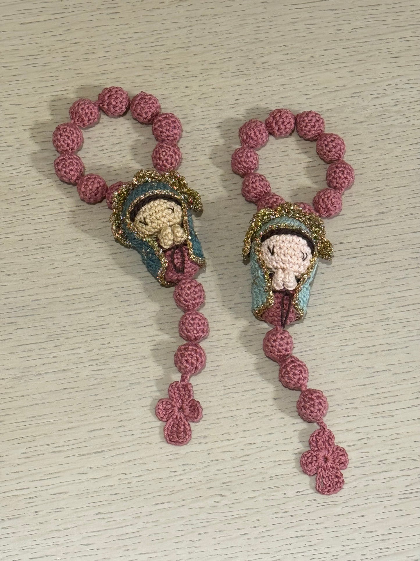 Decenario Virgen de Guadalupe Crochet / Paquete de 10 piezas