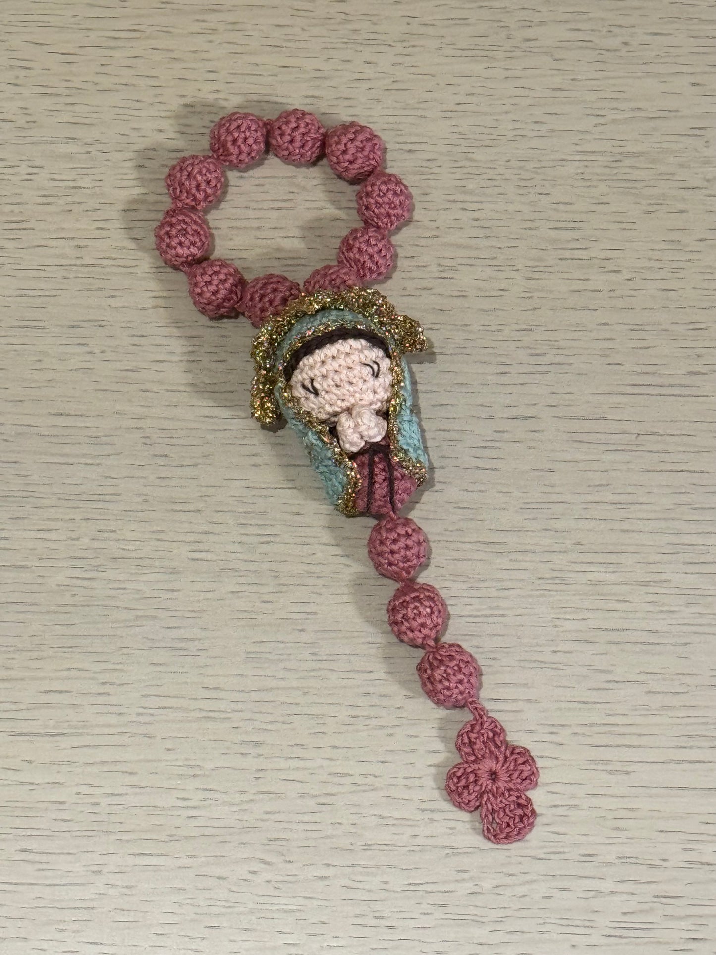 Decenario Virgen de Guadalupe Crochet / Paquete de 10 piezas