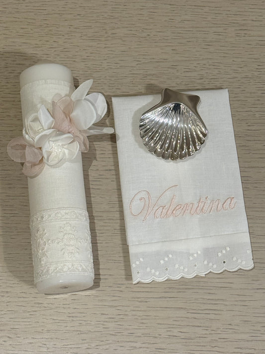 Kit de Bautizo Flores - Personalizado