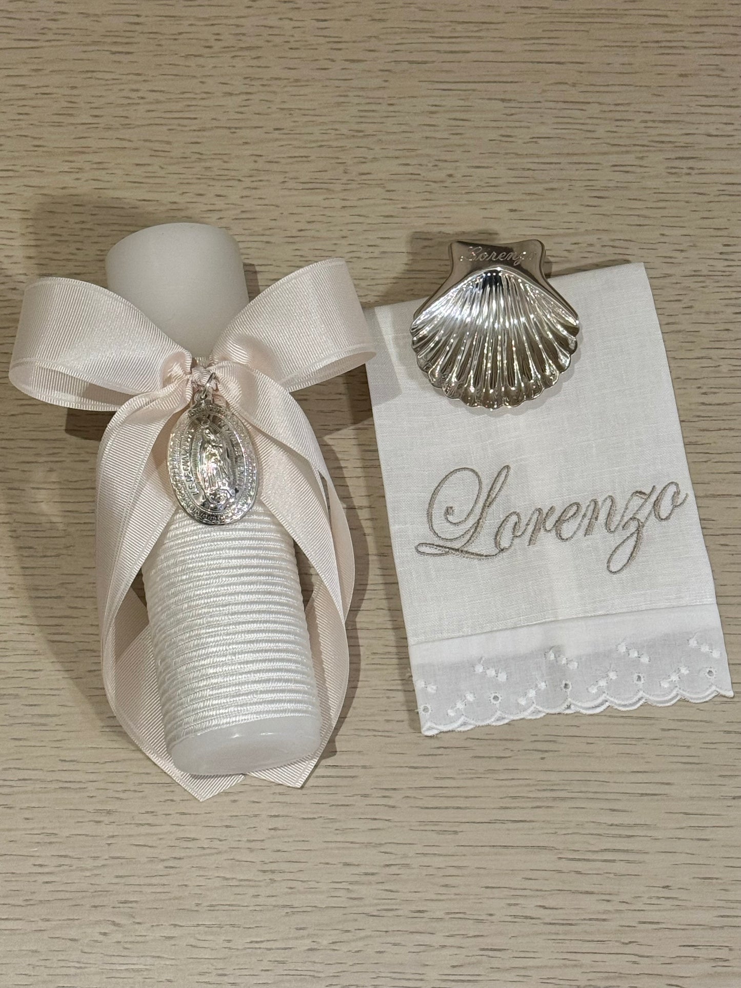 Kit de Bautizo con Medalla de la Virgen de Guadalupe - Personalizado