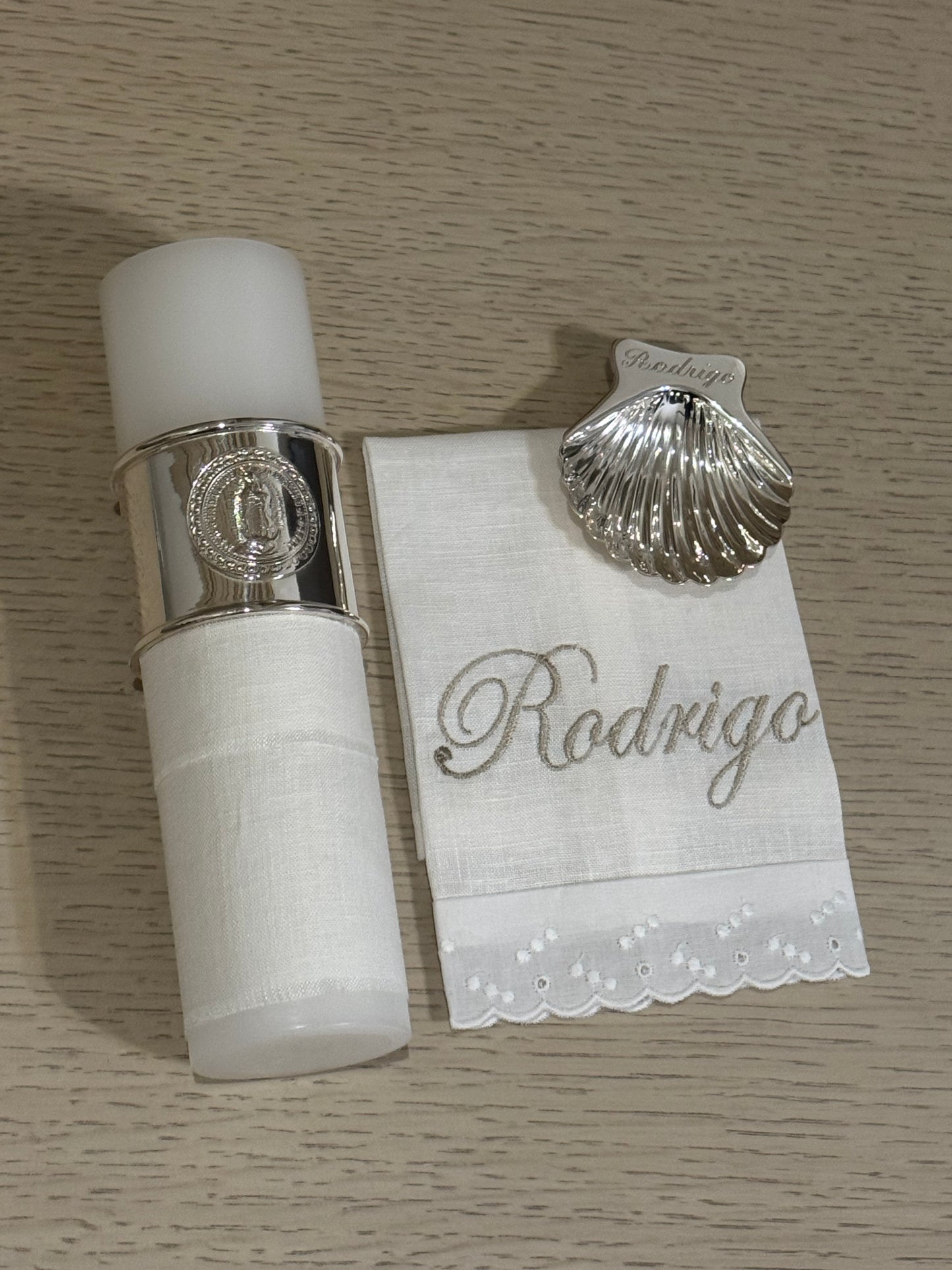Kit de Bautizo con Anillo de la Virgen de Guadalupe - Personalizado