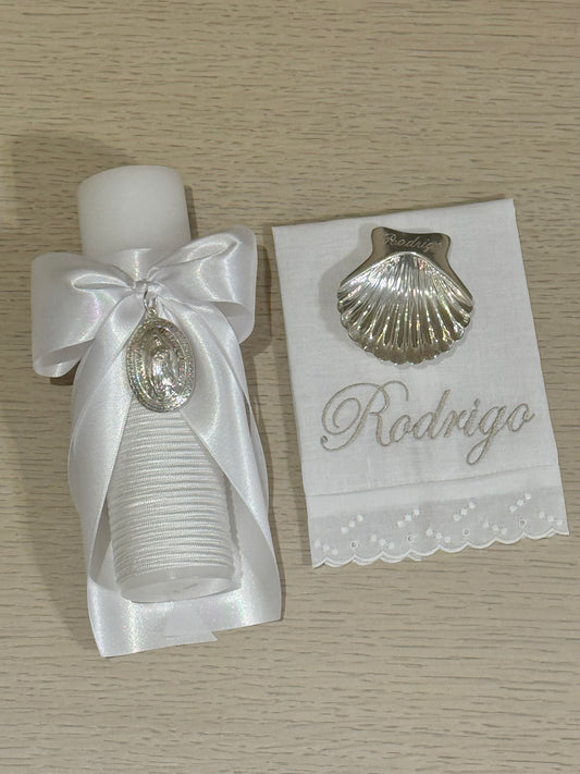 Set de Bautizo con Medalla de la Virgen de Guadalupe - Personalizado