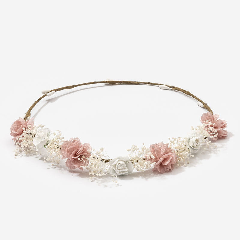 Corona flores Antonieta - Rosa