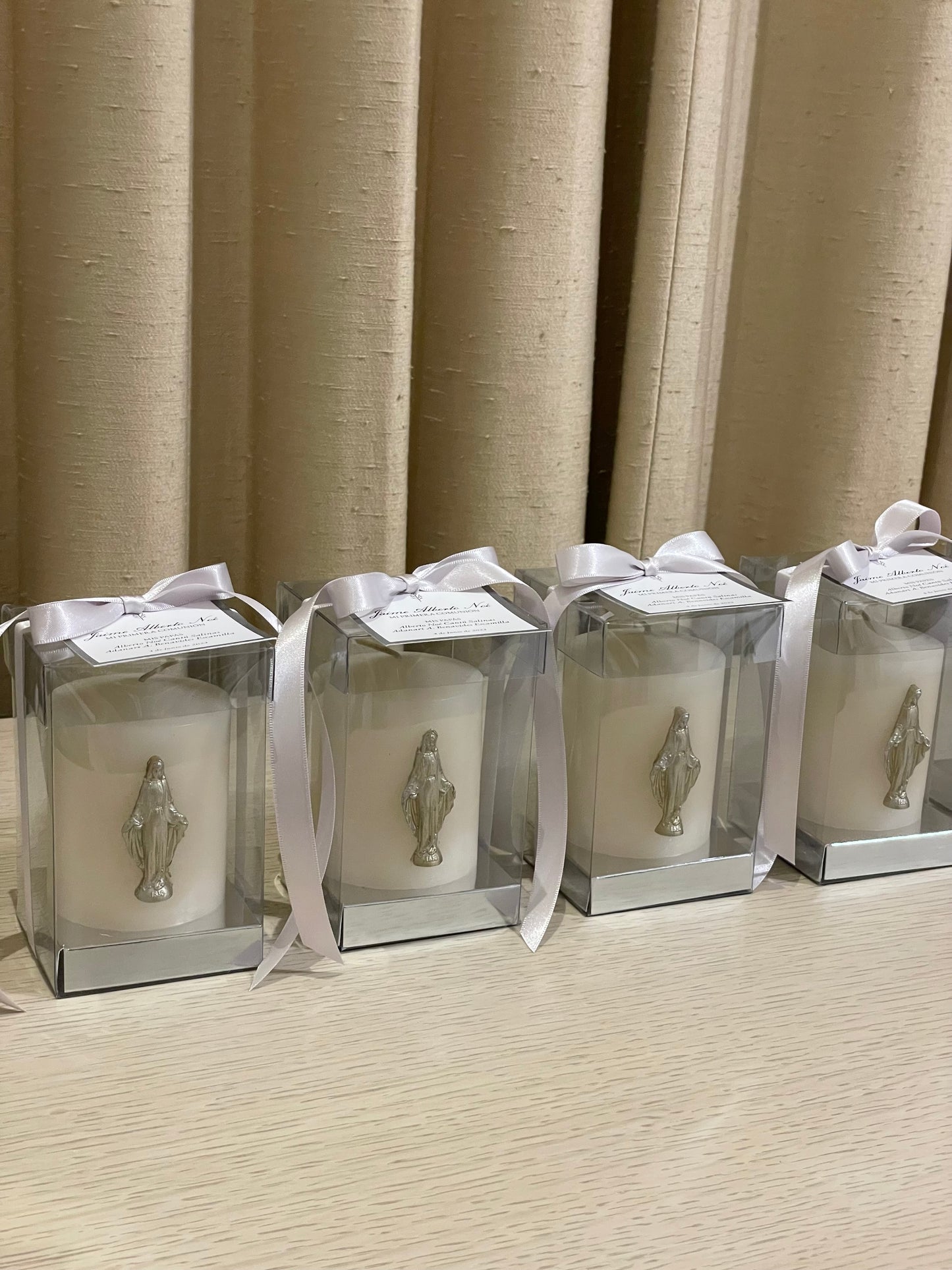Mini Cirio de Virgen Milagrosa 6 x 7 cm / Paquete de 10 piezas