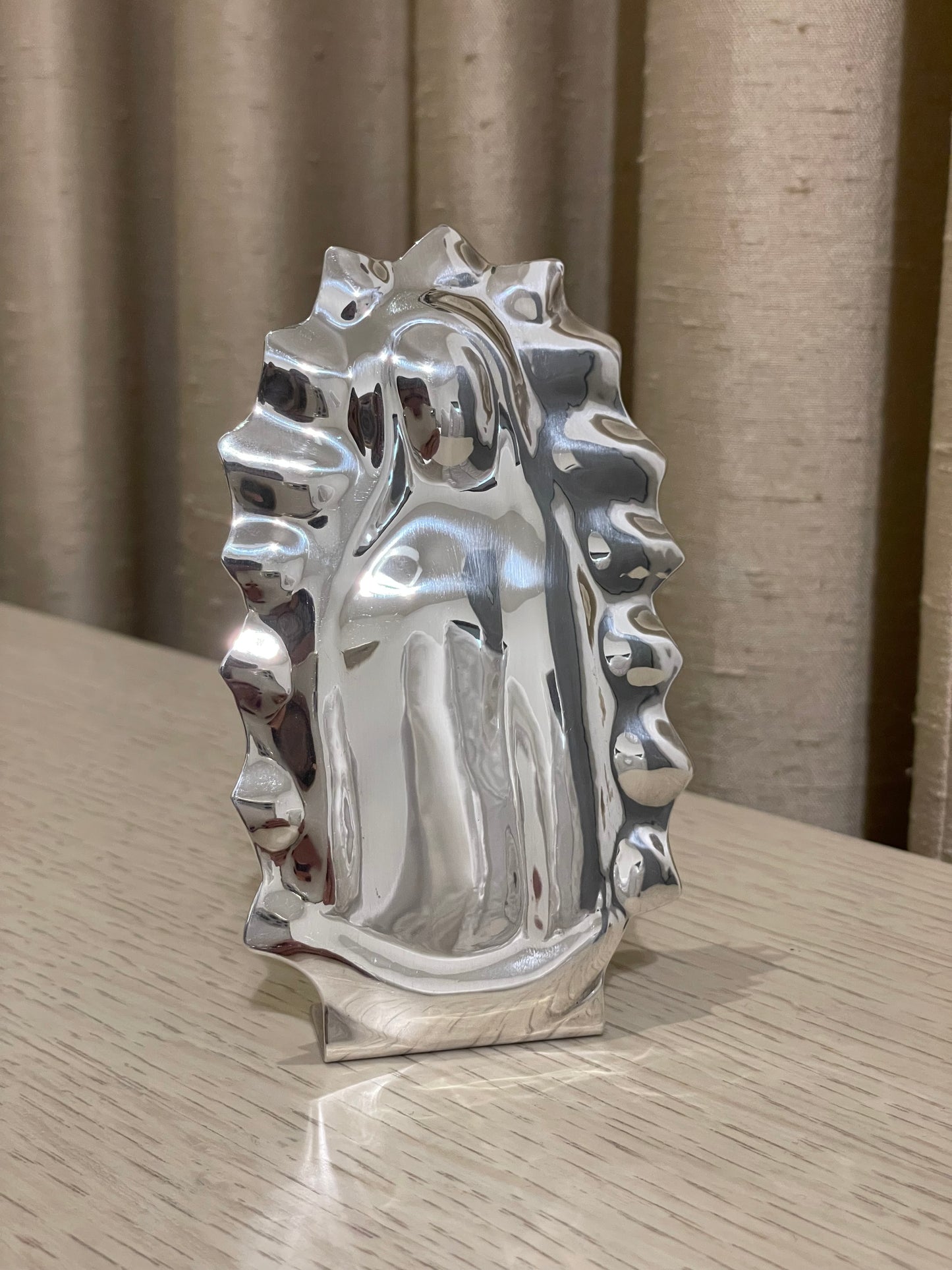 Virgen de Guadalupe Baño de Plata 12 cm