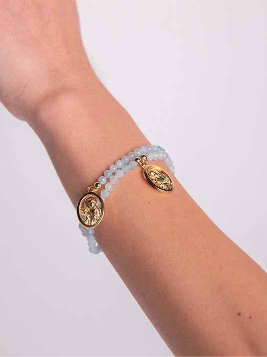 Pulsera San Gerardo de Aguamarina